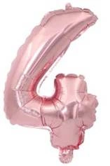 Balloon Number "4" Pink Gold (80cm)