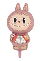 Pink Labubu foil balloon with accordion 41x77 cm.