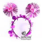 Opaska Plastikowa na Głowę Malinowa Motyle