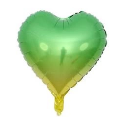Rainbow Green 18" (45cm) Foil Heart.)
