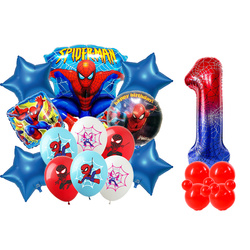 Zestaw Balonów „Spiderman” – Balony Foliowe i Gumowe z Nadrukiem (34 elementy)