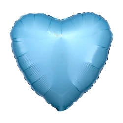Blue Foil Heart 18" (45cm.)
