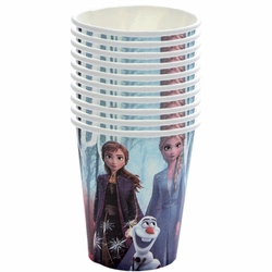 Frozen paper cups, Ice Age 10 pcs - Elsa, Anna and Olaf
