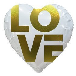Фольгована повітряна куля Heart LOVE 18" (45см).)