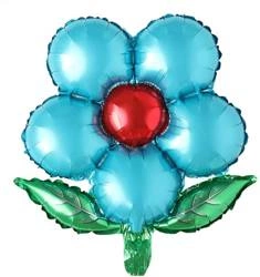 Mini Blue Flower Foil Balloon