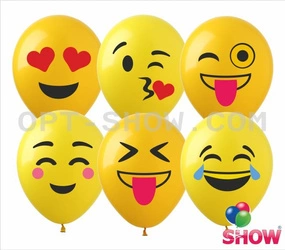 Rubber balloons printed with "Smile. Emotes" (10 pcs.)