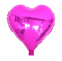 Raspberry Foil Heart 18" (45cm.)