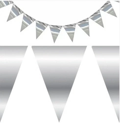 Paper Triangle Garland Silver (1-pack.)