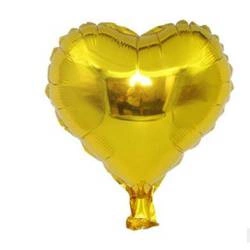 Foil heart of gold 25 cm. (10 pcs)