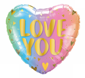 Фольгована повітряна куля Heart Love You 18" (45см).)