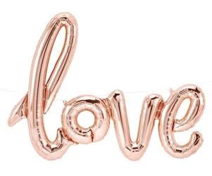 Rose Gold LOVE Balloons