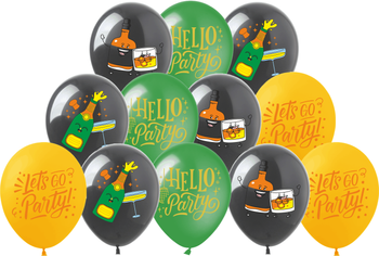 Sada balónků s potiskem Let's Go Party (12 ks).)
