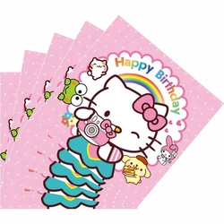Hello Kitty cute birthday theme paper napkins 20 pcs.