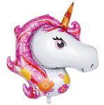 Фольгована кулька з рожевим єдинорогом (93см*114см)