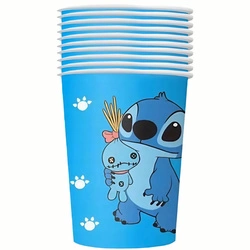 Lilo & Stitch paper cups - 10 pcs. | Blue with Stitch motif
