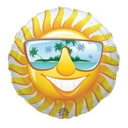 Foil balloon Sun 18" (45cm.)