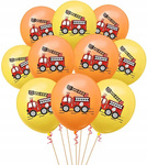 Balony gumowe z nadrukiem Straż Pożarna (10 szt.)