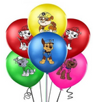 Balony gumowe z nadrukiem Psi Patrol (12 szt.)