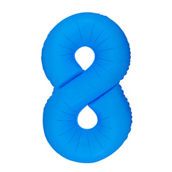 Fóliový balónek číslo "8" modrý neonový (100 cm).)