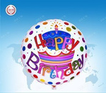 Balon foliowy Happy Birthday 18" (45cm.)