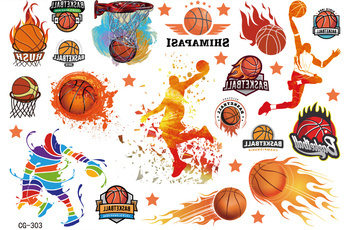 Dětské tetování na basketbalový míč (1 ks)