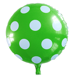 Fóliový balónek Bright Green Dots 18" (45cm).)