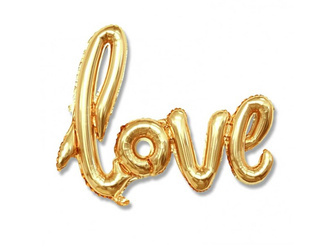 Золоті повітряні кульки LOVE