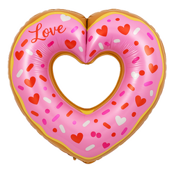 Foil Donut Heart Balloon (74cm*75cm)