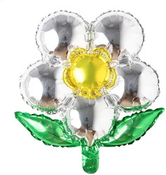 Mini Silver Flower Foil Balloon