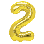 Balon Foliowy Cyferka "2" Złota ( 100cm.)