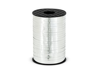 Stříbrná metalizovaná balónová stuha (5 mm * 225 m)