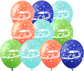 Gumové balónky s potiskem Cars (10 ks).)