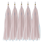 Хвостик для повітряних кульок білий, китиця (5шт)