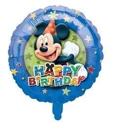 Fóliový balónek Mickey Happy Birthday 18" (45 cm).)