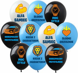 Balony męskie z nadrukiem Alfa Samiec, Kozak z Charakterem,