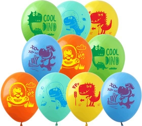 Dino Baby printed rubber balloons (10 pcs.)