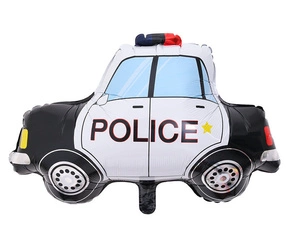 Foil balloon in the shape of a police car 60x78 cm.