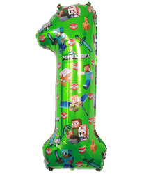 Foil Balloon Number "7" Spider Red/Blue (100cm.)
