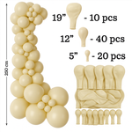 Zestaw Balonów Dekoracyjnych – Kolor Blush(072) , 70 szt. (19", 12", 5")