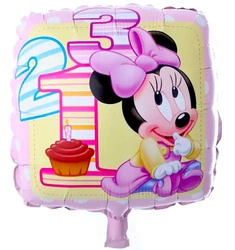 Pink Minnie 18" (45cm) foil balloon.)