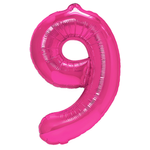 Fóliový balónek číslo "9" růžový (100 cm).)