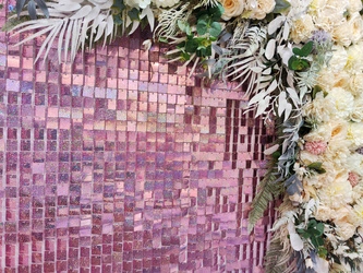 Sequin Panels Holographic Pink £M (30cm*30cm)