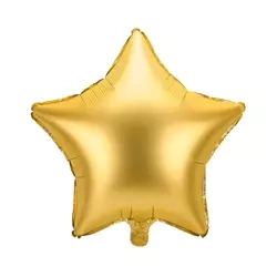 Fóliový balónek Star gold frosted 25 cm. ( 10 kusů.)
