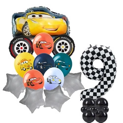 Set of 9 Cars Foil and Rubber Printed Balloons