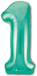 Balon Foliowy Cyferka "1" Turkusowa (100cm.)