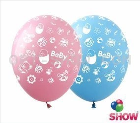 Baby Shower printed rubber balloons (10 pcs.)