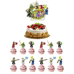 Topery do tortu i babeczek z motywem ninja – idealne na urodziny!