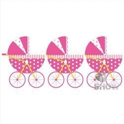 Paper Garland Pink Carts (1-pack.)
