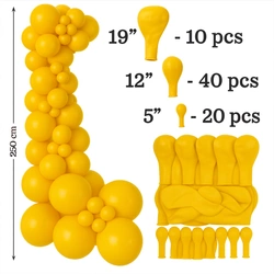 Set of Sun flower color decorative balloons 70 pieces