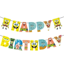 Girlanda papierowa Happy Birthday Sponge Bob (1 szt)